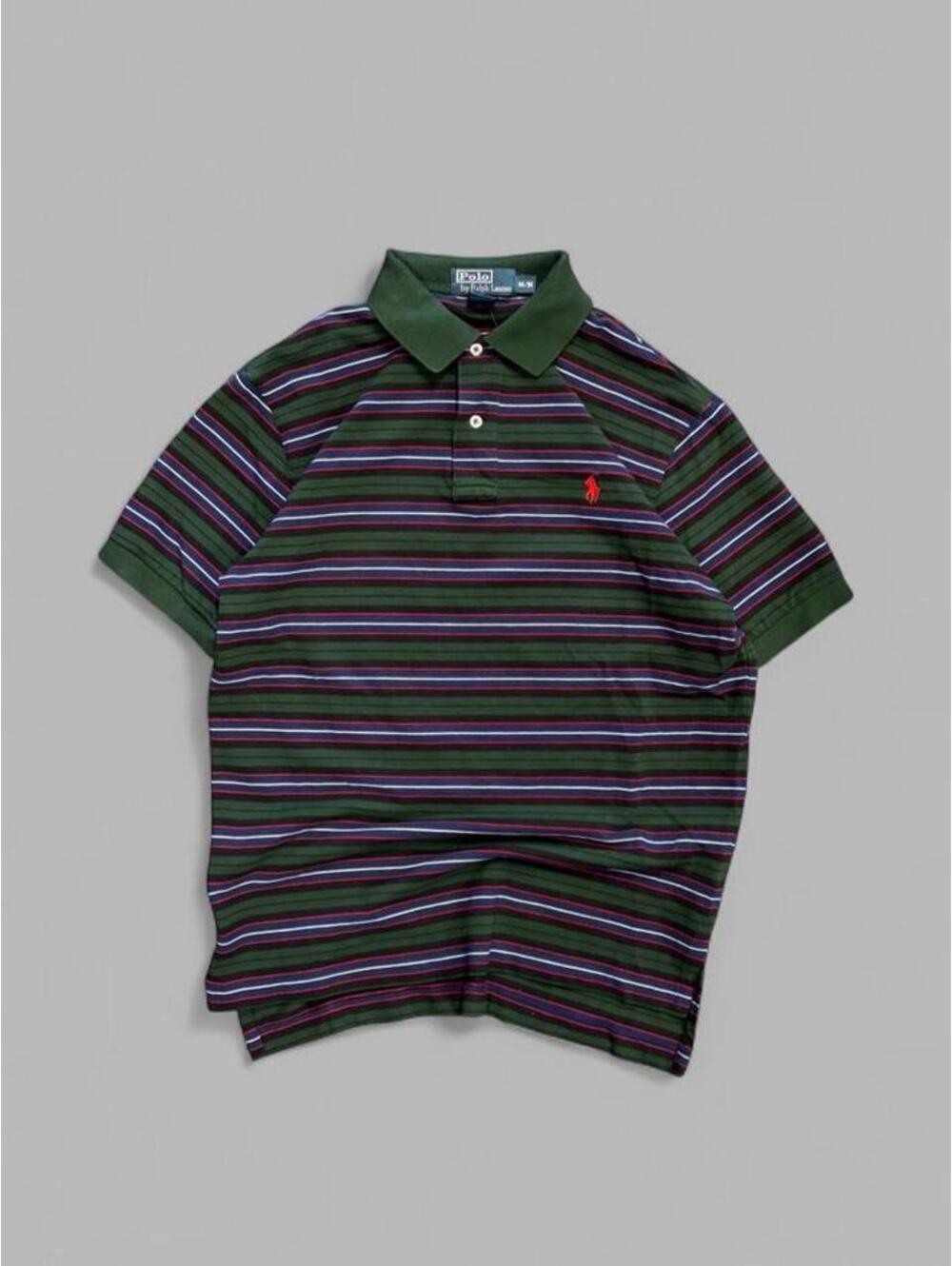 Vintage Polo Ralph Lauren Green Striped Polo